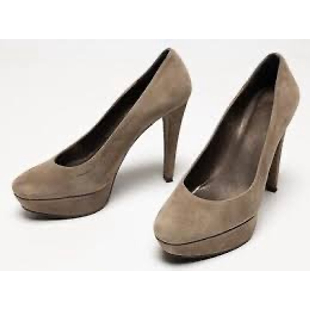 STUART WEITZMAN | Taupe Suede Platform Pumps Size 7M